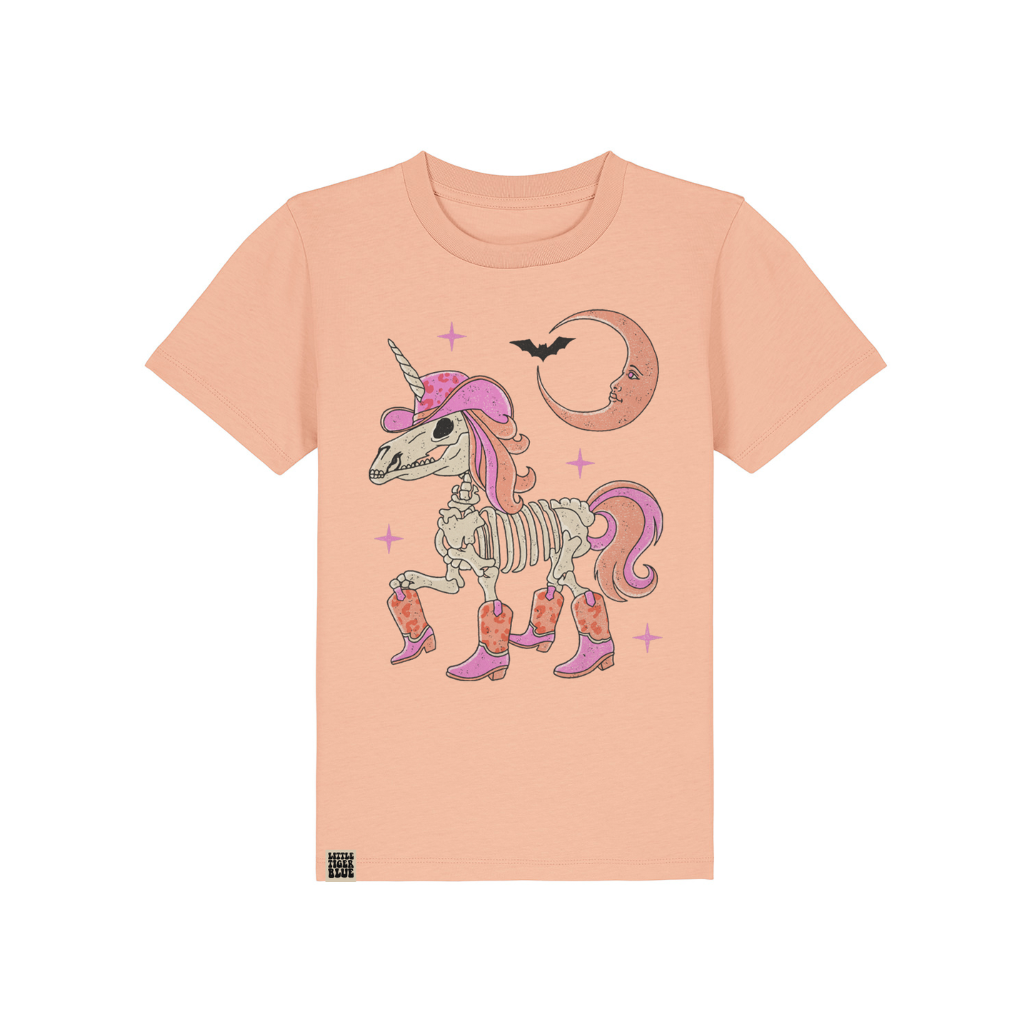 Howdy Unicorn T-Shirt Peach