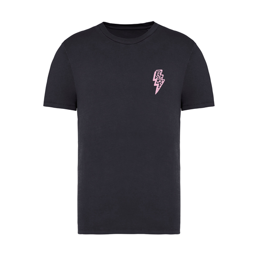 Faded Black & Bubblegum Bolt T-shirt